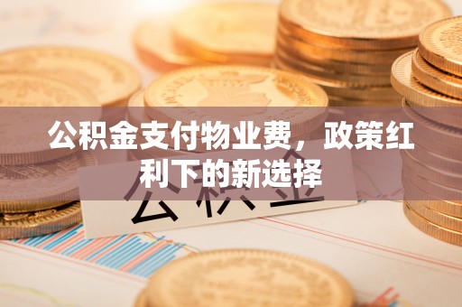潼关公积金支付物业费，政策红利下的新选择