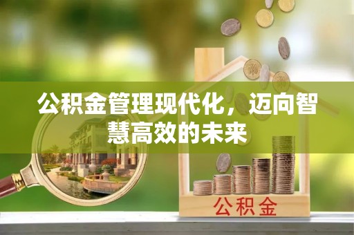 潼关公积金管理现代化，迈向智慧高效的未来