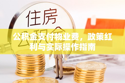 潼关公积金支付物业费，政策红利与实际操作指南
