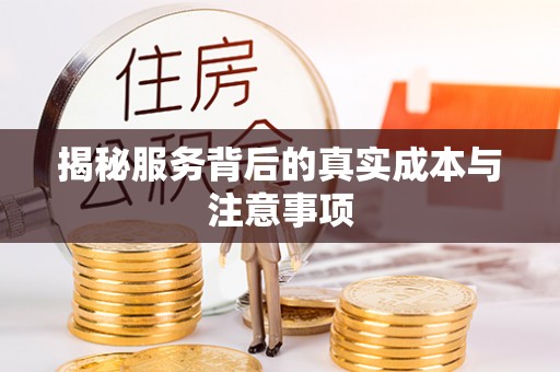 潼关揭秘服务背后的真实成本与注意事项